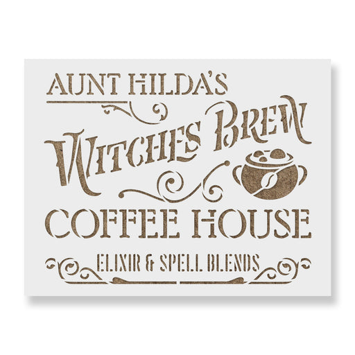Witches Brew Coffeehouse Stencil
