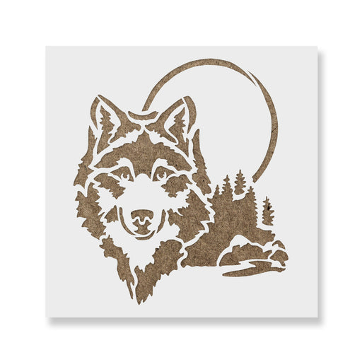 Wolf Head Stencil