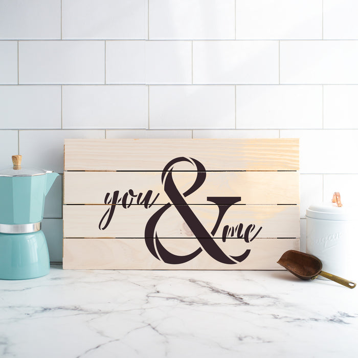 You And Me Ampersand Stencil